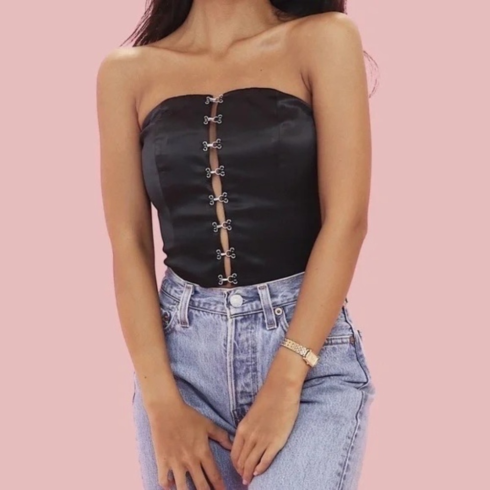 Cry Baby Katherine Corset Hook up Front in Black Size XS